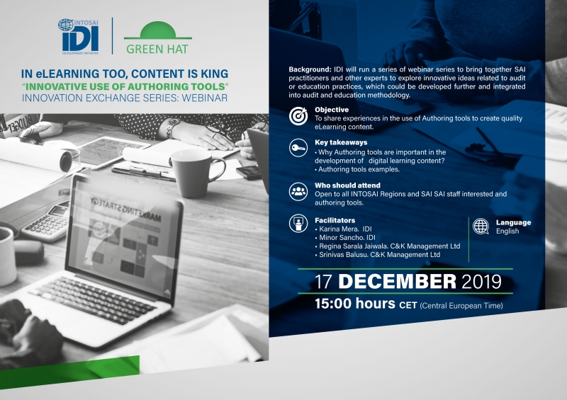 Green Hat Innovation Exchange Series Webinar on December 17th at 15:00 CET