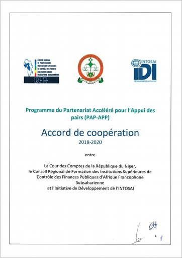 SAI Niger-IDI Cooperation Agreement Cover