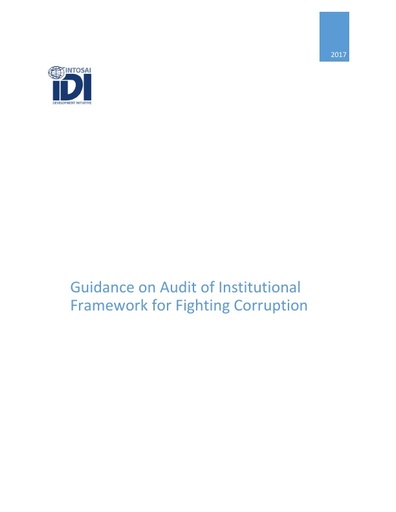 Guidance on Audit of Institutional Framework for Fighting Corruption