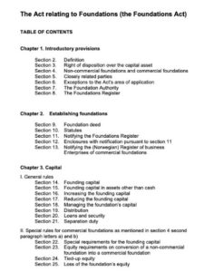 The Foundation act