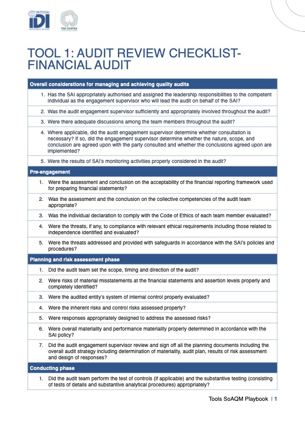 SoAQM Playbook Tools