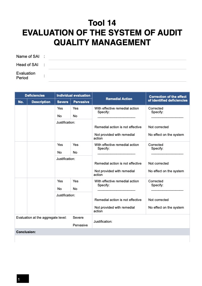 Tool 14 Evaluation of SoAQM
