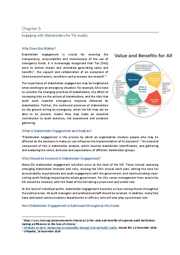 TAI audit guide chapter 5 Engaging with stakeholders for tai audits