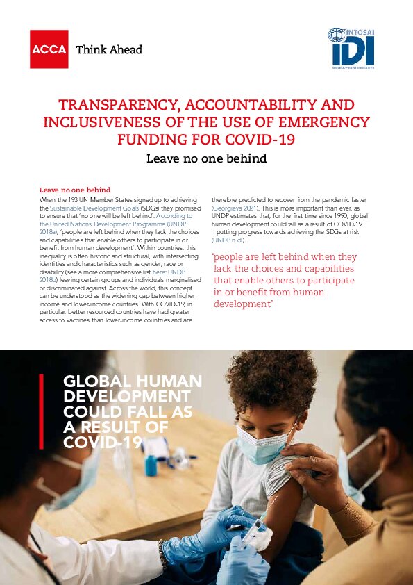 TAI Audits Policy Brief – Leave no one behind