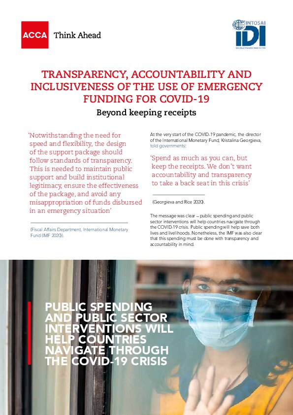 TAI Audits Policy Brief – Transparent spending