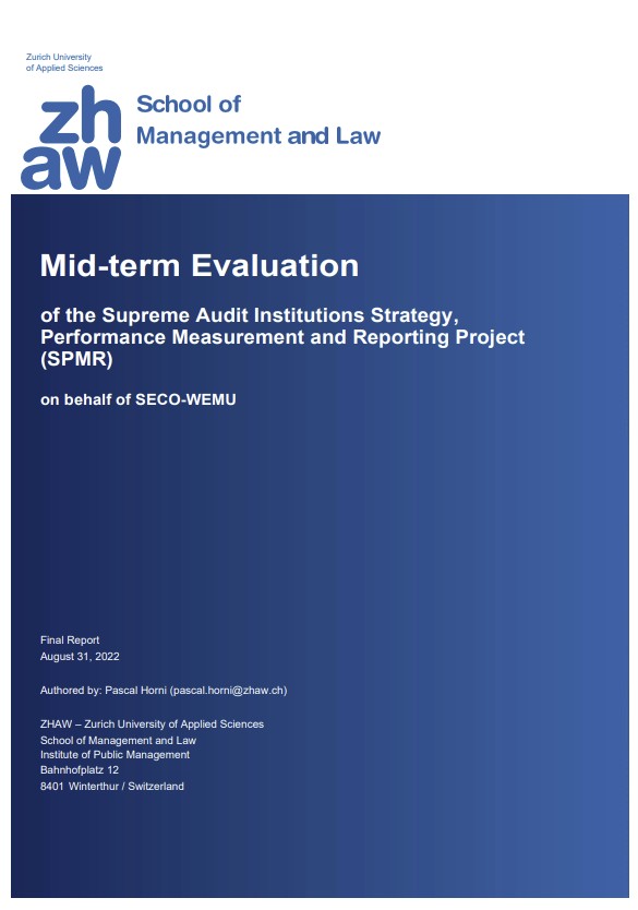 Mid Term Evaluation of the SAIs Strategy, Performance, Measurement and Reporting Project (SPMR)