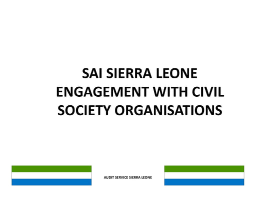 SAI Sierra Leone Engagement with Civil Society Organisations