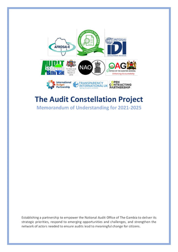 The Audit Constellation Project: Memorandum of Understanding for 2021-2025