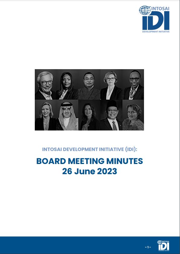 Minutes IDI Board Meeting June 2023